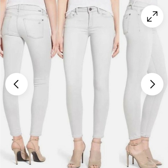 DL1961 Light Gray Margaux Skinny Ankle Instasculpt Jeans - Picture 2 of 13